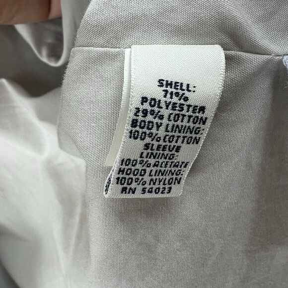 Banana Republic Tan Utility Jacket Size XS Zip Up Hide Away Hood - Picture 15 of 16